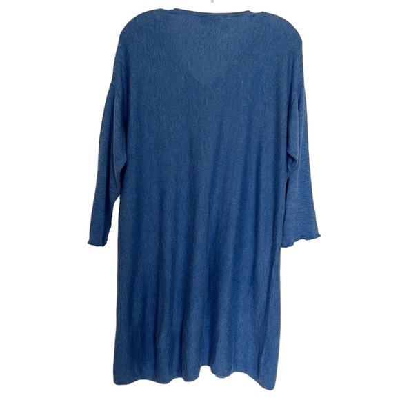 Soft Surroundings Sweater Dress Women's M Blue Slouchy Pocket  Touch of Cashmere - Picture 2 of 12